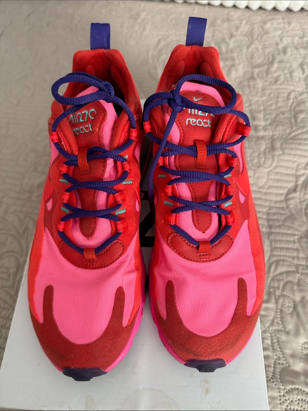 Nike Pink, Red & Purple React Athletic Sneakers